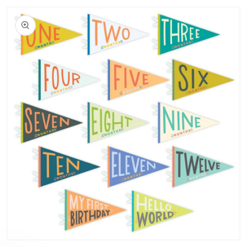 Little Kaleidoscope Petit Milestone Pennants | Little Joy Co.