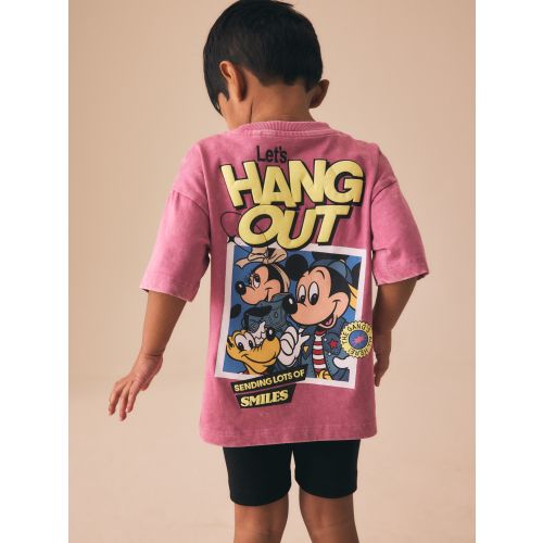 Pink/Black Mickey Mouse T-Shirt and Shorts Set (3mths-8yrs)