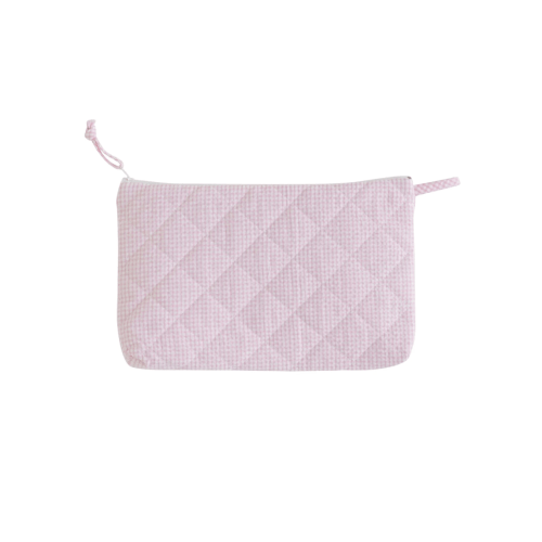 Quilted Luggage - Light Pink - Cosmetic