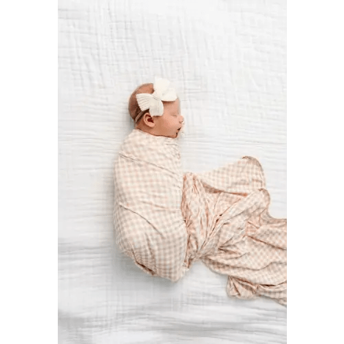 Pink Gingham Swaddle