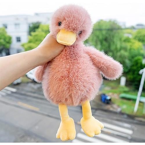 Plush Duck Stuffed Animal - Ultra Soft & Huggable Duck Toy, 13.8 Inch Cuddly Buddy for Boys & Girls, for Birthday/Valentine's Day/Christmas (Pink)