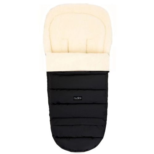 Black Arctic Organic Wool Adjustable Footmuff | Cover Baby LLC