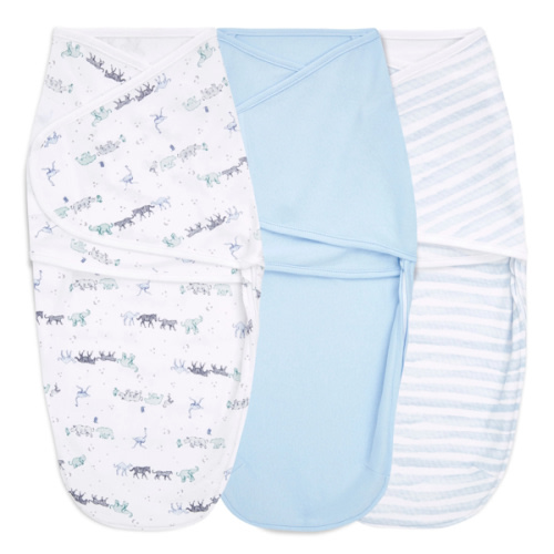 aden + anais rising star baby cotton easy swaddle size 0-3 months