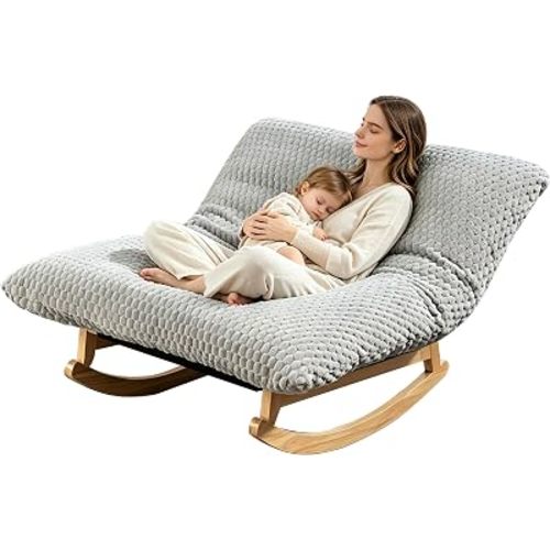Rocking Chair Oversized Comfy Reading Chair for Indoor Outdoor
