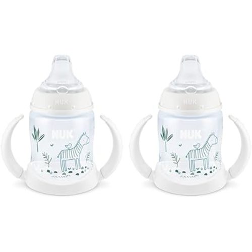 NUK Disney Learner Sippy Cup (5 Ounce (Pack of 2), Woodlands-Zebra)