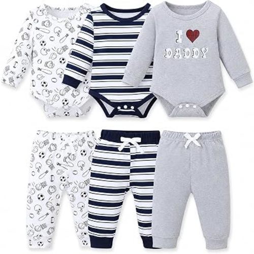 Jecson Baby Boy Clothe Baby Boy Outfits Soft Stretch Long Sleeve Set 0M-18M