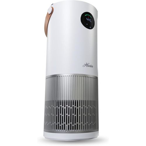Hunter 1.1 Gal Evaporative Humidifier and Air Purifier In One, White/Silver
