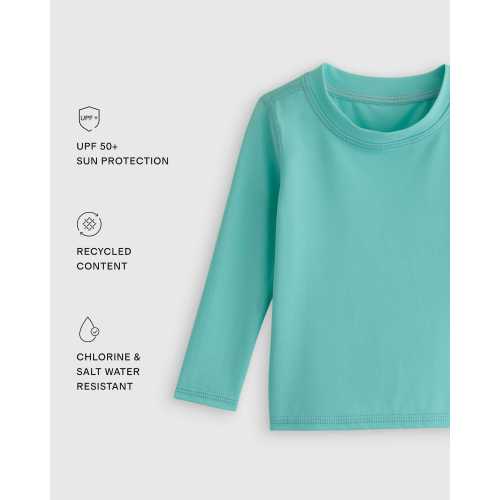 Long Sleeve Rash Guard - Baby in Frozen Blue