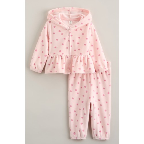 Velour Zip Hoodie & Pants Set, 3M