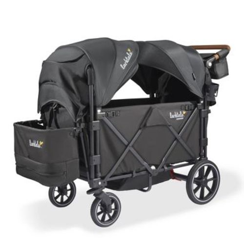 Larktale Caravan V3 Extra Capacity Stroller Wagon with Reclining Seats - Byron Black