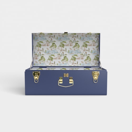 Petite Trunk - Navy - Heritage Hunt / Embroidery