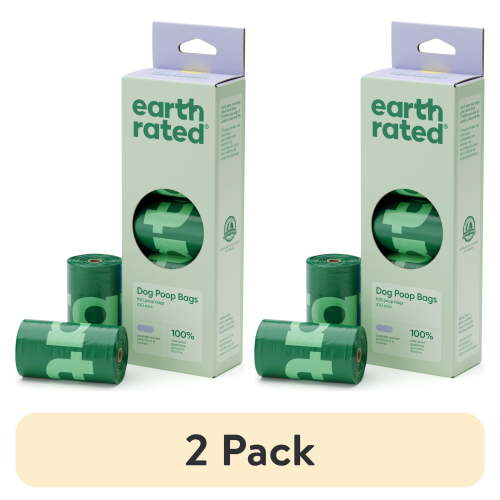 (2 pack) Earth Rated Leak-Proof Dog Poop Bags, Lavender, 100 Count