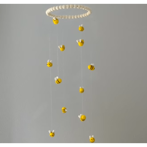 Felt Bees Mobile - Etsy