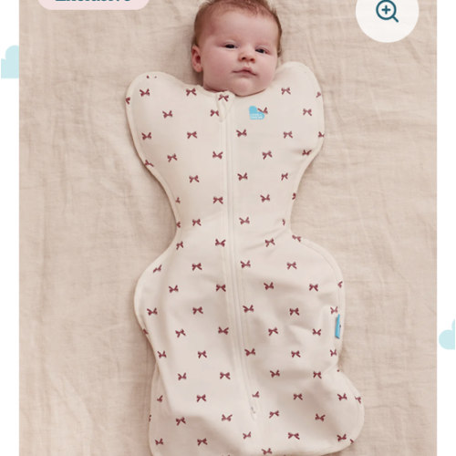 Swaddle Up™ 1.0 TOG Cotton Cream Bows