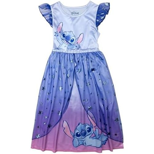 Disney Girls' Princess Dress Nightgown, Fantasy Gown, Soft & Cute Pajamas for Kids
