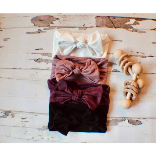 Organic Baby Headband, Newborn Baby Bows, Knot Bow Headband, Baby Turban Headband, Big Bow, Messy Bow, Baby Head Wraps, Organic Bamboo