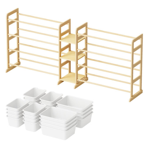 Tooloton Toy Storage Organizer with 3 Shelves & 24 Bins, Kids Bookshelf Bookcase, Toy Bin Shelf for Playroom & Bedroom Organization & Decor & Reviews | Wayfair