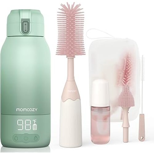 Momcozy Bottle Brush Kit & Portable Milk Warmer for Travel