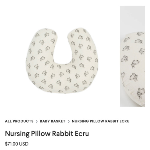 Nursing Pillow Rabbit Ecru · Minicoton