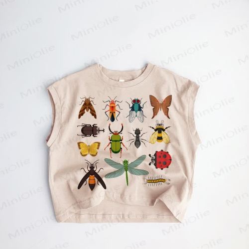 Baby Toddler Various Insects Khaki Tank Top