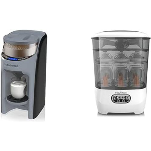 Baby Brezza New and Improved Formula Pro Advanced Formula Dispenser Machine & Bottle Sterilizer and Dryer Advanced – Electric Steam Sterilization Machine Univers