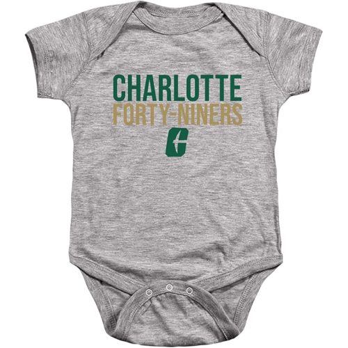 University of North Carolina at Charlotte Official Stacked Unisex Infant Snap Suit for Baby