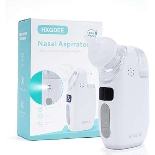 Nasal Aspirator (BC-025) for Baby, 2 in 1 Rechargeable Electric Baby Nose Suker with Sprayer, 70KPA Snot Sucker for Baby with 5 Suction Levels, Type-C Charging with Music and Soothing Light