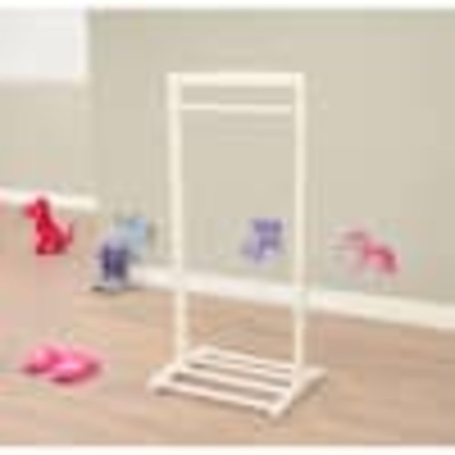 Homecraft Furniture 1-Hook Kid's Contemporary Wooden Cloths Hanger in White F18WH