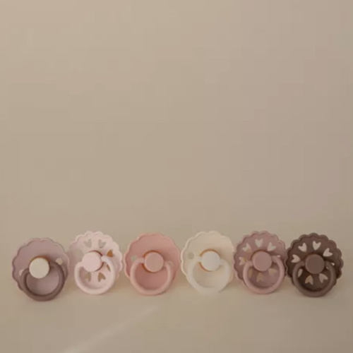 FRIGG 6-Pack Blooming Love Rubber Pacifiers- Baby