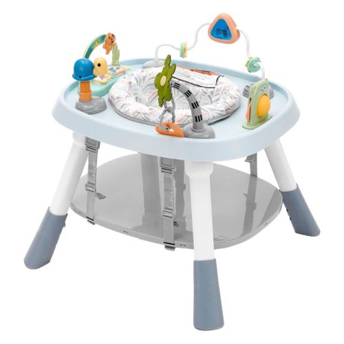 Baby Activity Center with 360-Degree Rotating Seat, 3-in-1 Adjustable Height Jumper and Play Table