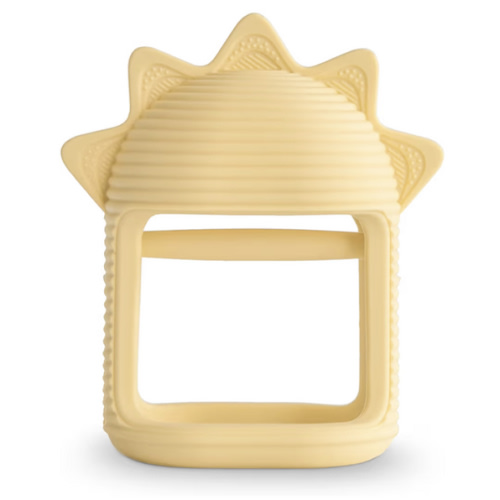 mushie Silicone Baby No-Drop Sun Teether Toy