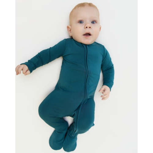 Bumbunny Baby | Zip Footie in Black
