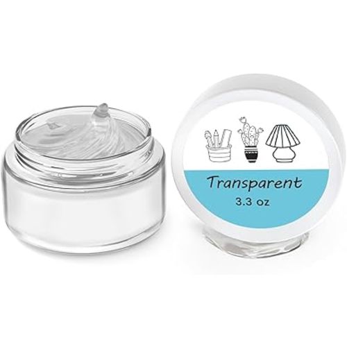 3.3 oz Clear Exhibit Gel for Museum Exhibits, Removable Reusable Museum Adhesive Wax, Colorless and Odorless Museum Adhesive Putty for Antiques, Glass, Ceramic, Wood, Plastic and Other Smooth Surface