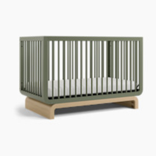 Storkcraft Santorini Deluxe 5-in-1 Convertible Crib - Olive With Driftwood