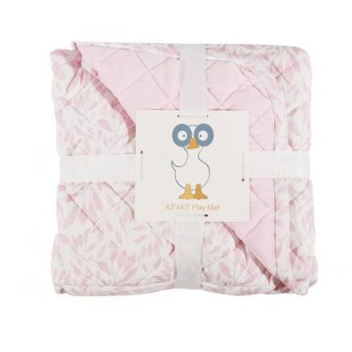 GooseWaddle Super Soft Play Mats Cotton and Super Soft Quilted (Reversible) Poppy Pink