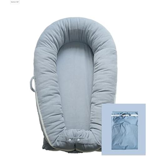 Deluxe Lounger Cover | 100% Cotton Baby Lounger Extra Cover for Dockatot Deluxe | Hypoallergenic Infant Baby Nest Replacement | Cover Only (BeaconGrey_Corduroy)