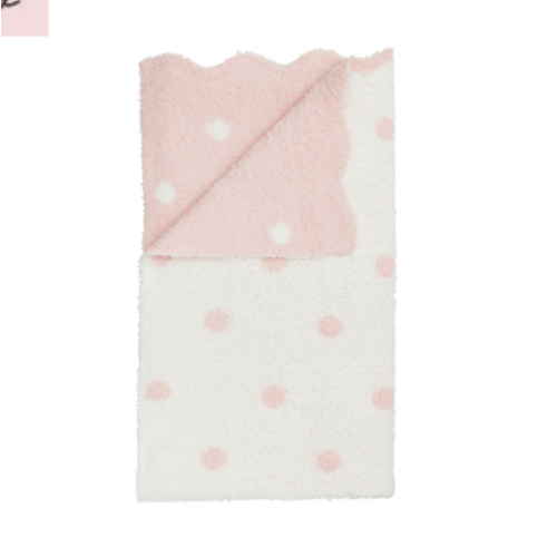 Pink Dot Chenille Blanket | Cozy Baby Essential | Mud Pie