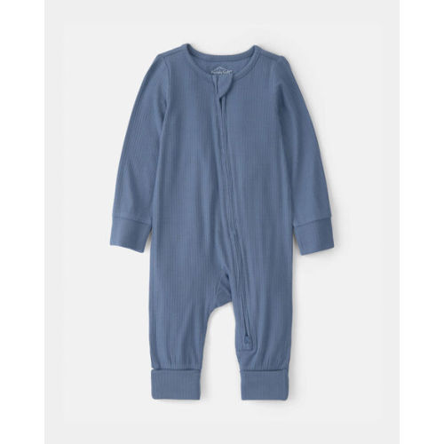 Baby Boy 2-Way Zip PurelySoft Sleep & Play Pajama - Blue | Carter's