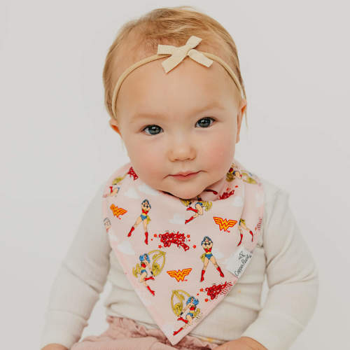Copper Pearl 2 Pack Baby Bandana Bibs - Wonder Woman - 2 Pack Baby Bandana Bibs - Wonder Woman