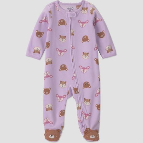 Carter's Just One You® Baby Girls' Wilderness Animals Sleep N' Play - Purple 3M