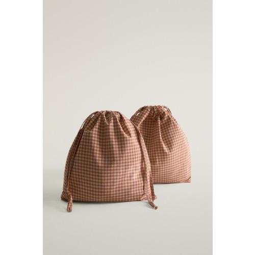 VICHY COTTON BABY BAGS (PACK OF 2) - Dark orange | ZARA United States