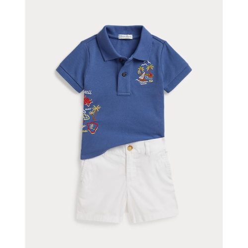 Embroidered Mesh Polo & Twill Short | Ralph Lauren