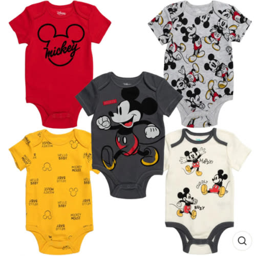 Disney 5 Pack Bodysuits