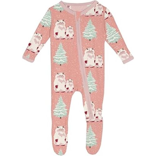KicKee Baby & Toddler Zipper Footie – Ultra-Soft Viscose from Bamboo Pajamas with Flip Paws & Grips