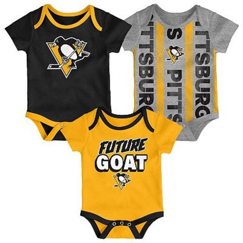Newborn Pittsburgh Penguins Loyal Buddies Three-Pack Bodysuit Set