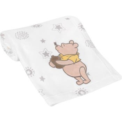 Disney Baby WINNIE THE POOH Fleece Appliqued Baby Blanket
