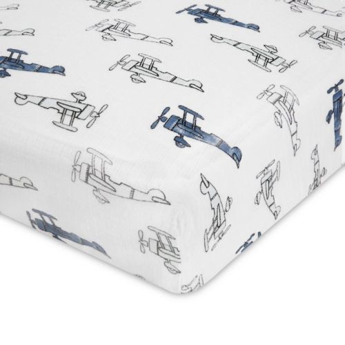 aden® by aden + anais® Sky High Cotton Muslin Crib Sheet in Blue