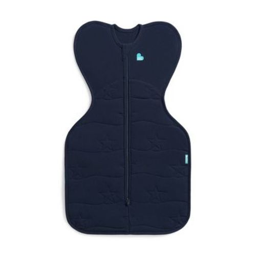 Love to Dream Swaddle Up Sleep Sack - Extra Warm Cotton 3.5 TOG Navy Stars - Small: Infant Snug Fit, Breathable Fabric, Two-Way Zipper