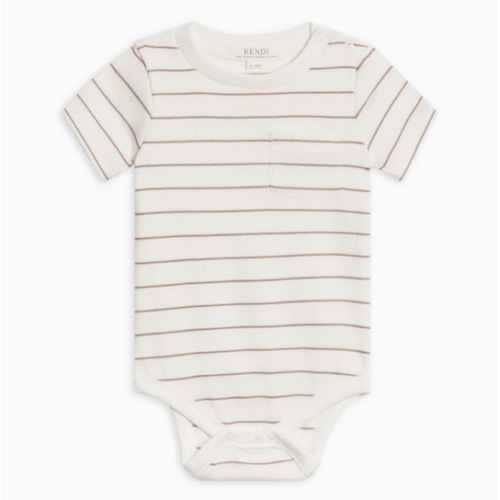 Dana Ribbed Short Sleeve Pocket Bodysuit