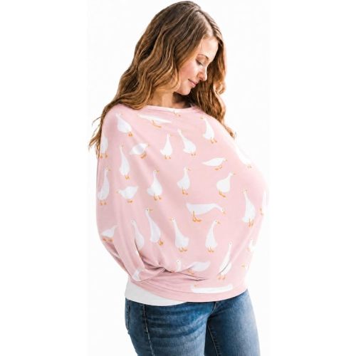 Copper Pearl Nursing Cover for Breastfeeding – Multi-Use Baby Car Seat, Stroller & Breast Feeding Cover Up for Women, Stretchy Breathable for Boy or Girl, Goosie